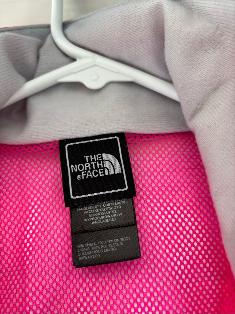 The North Face Pink Plaid Hooded Puffer Jacket - Picture 3 of 5